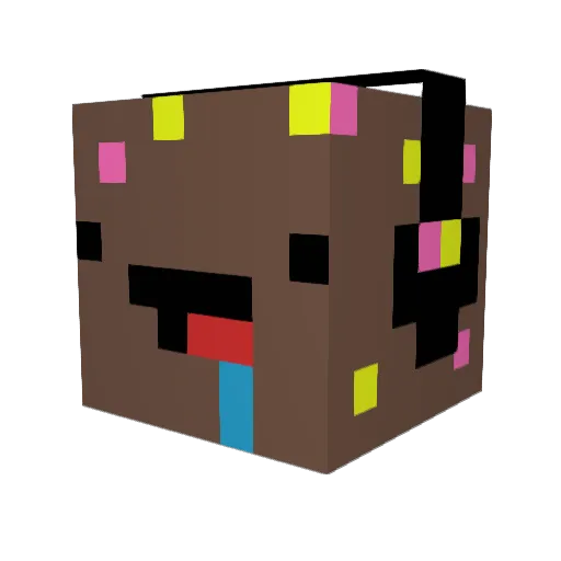 alixmn Minecraft avatar head, 3D render