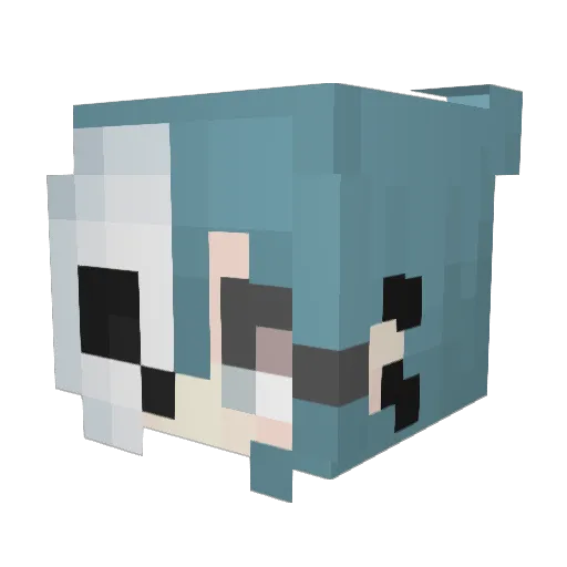alixnka Minecraft avatar head, 3D render