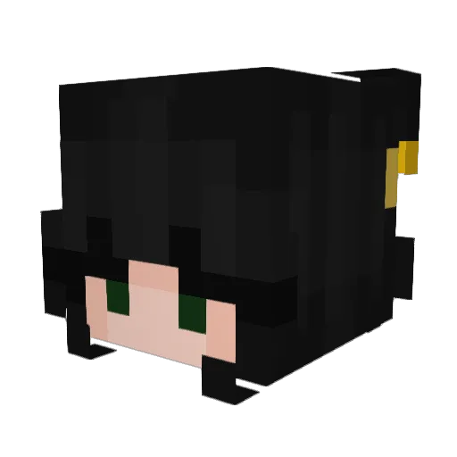 alixuh Minecraft avatar head, 3D render