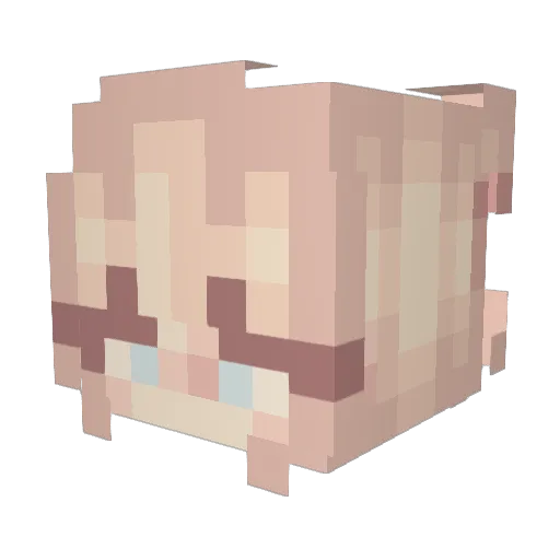 alixwashere Minecraft avatar head, 3D render