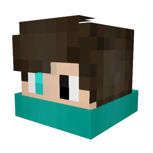 aliyunus Minecraft avatar head, 3D render