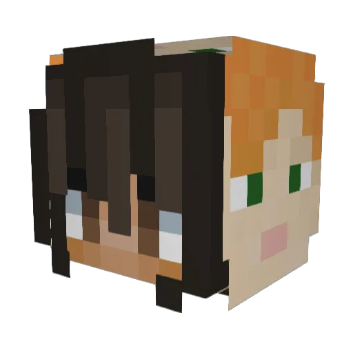 alizaaa Minecraft avatar head, 3D render