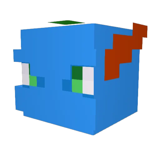 alizardguy Minecraft avatar head, 3D render