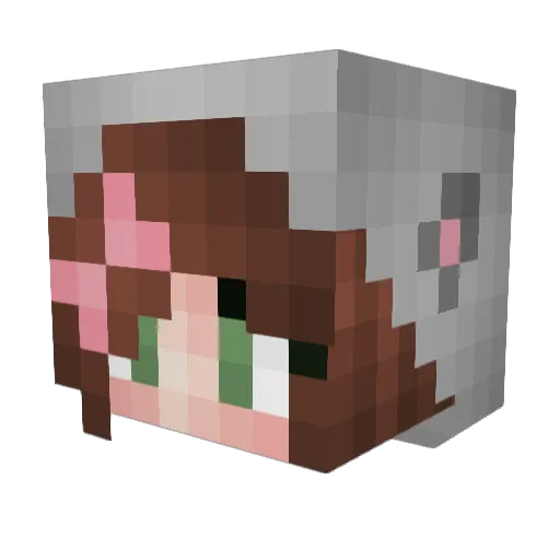 alizia7 Minecraft avatar head, 3D render