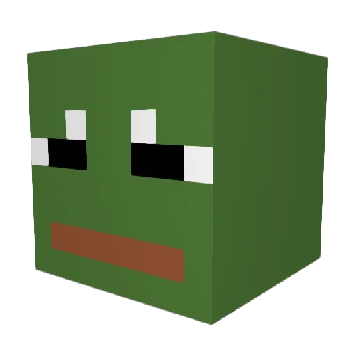 aljonacinisback Minecraft avatar head, 3D render