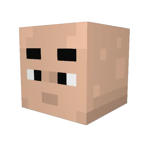 aljosagames Minecraft avatar head, 3D render