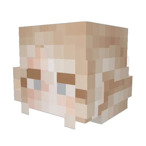 alkimiris Minecraft avatar head, 3D render