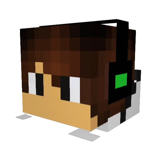 alkisthcrafter Minecraft avatar head, 3D render