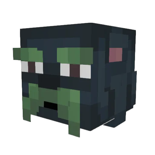 alkoholisoitunut Minecraft avatar head, 3D render
