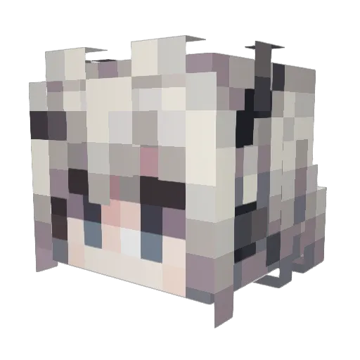 all8R Minecraft avatar head, 3D render