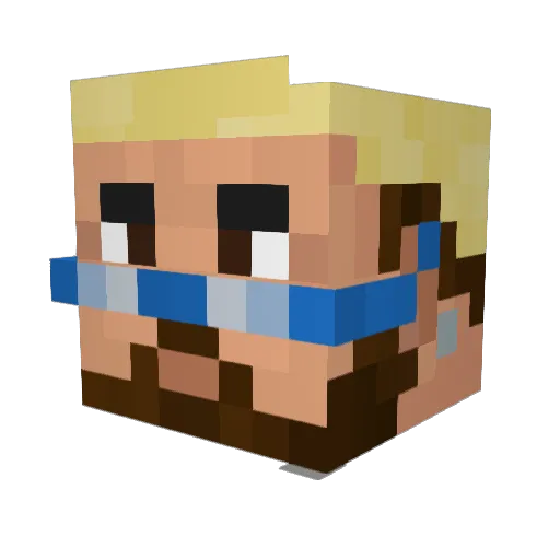 allanmiguelete Minecraft avatar head, 3D render
