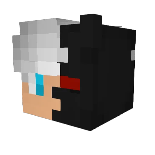 allansz Minecraft avatar head, 3D render