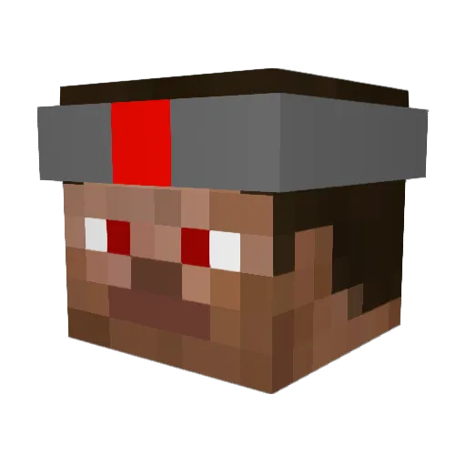 allbini Minecraft avatar head, 3D render