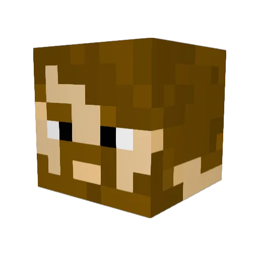 allcloutedup Minecraft avatar head, 3D render