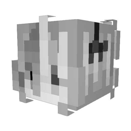 alldaymall Minecraft avatar head, 3D render
