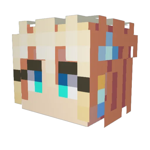 alle_GoRy Minecraft avatar head, 3D render