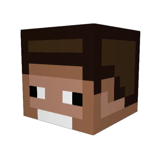 allen22 Minecraft avatar head, 3D render