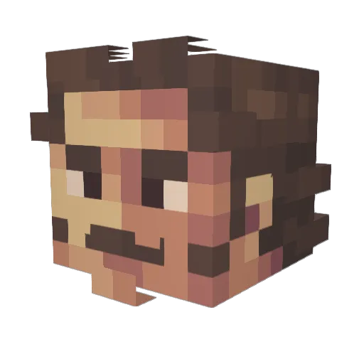 allenAbled Minecraft avatar head, 3D render