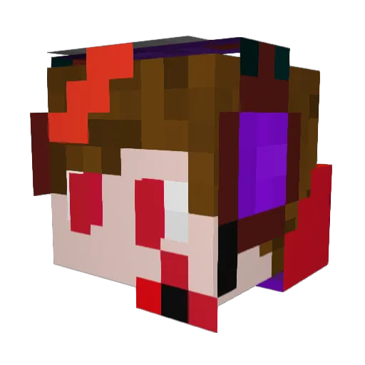 allenjb Minecraft avatar head, 3D render