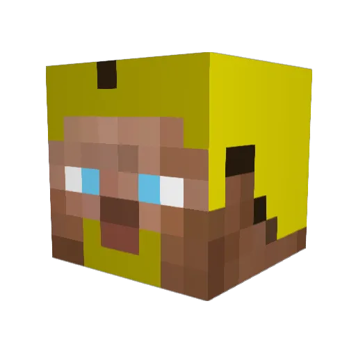 allenwc Minecraft avatar head, 3D render