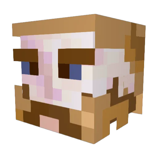 alles_wird_gut Minecraft avatar head, 3D render