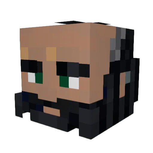 allethargic Minecraft avatar head, 3D render