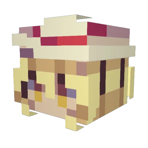 alleviare Minecraft avatar head, 3D render