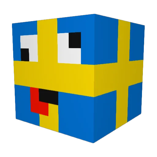 allhall Minecraft avatar head, 3D render