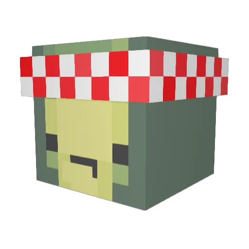 allibopp Minecraft avatar head, 3D render