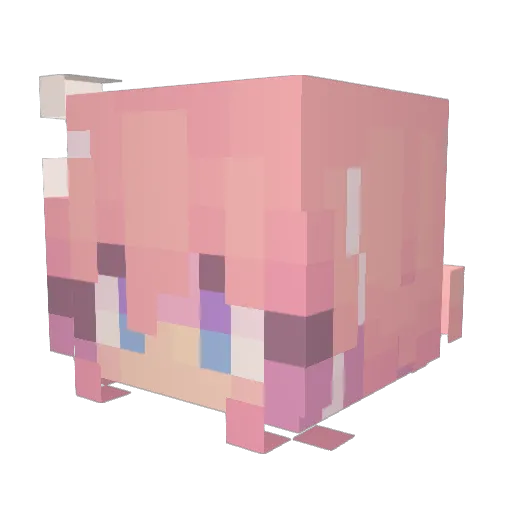 allichella Minecraft avatar head, 3D render