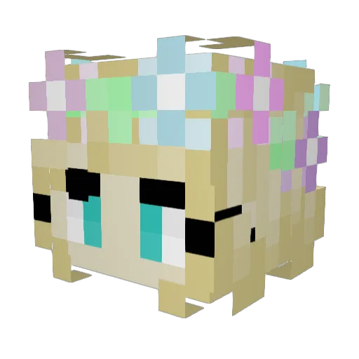 alliecoker Minecraft avatar head, 3D render