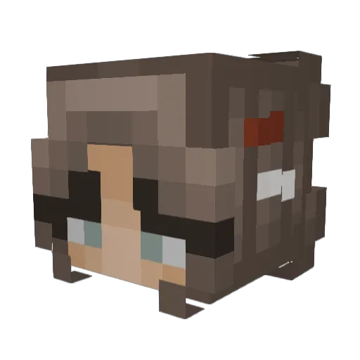 allieez Minecraft avatar head, 3D render