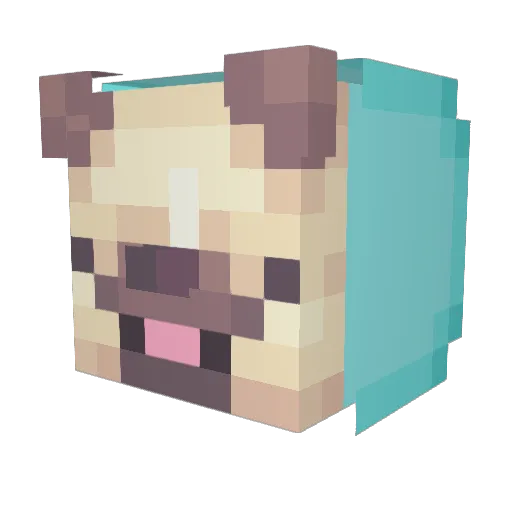 alliesnoopy Minecraft avatar head, 3D render