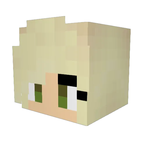 alliesparkles Minecraft avatar head, 3D render