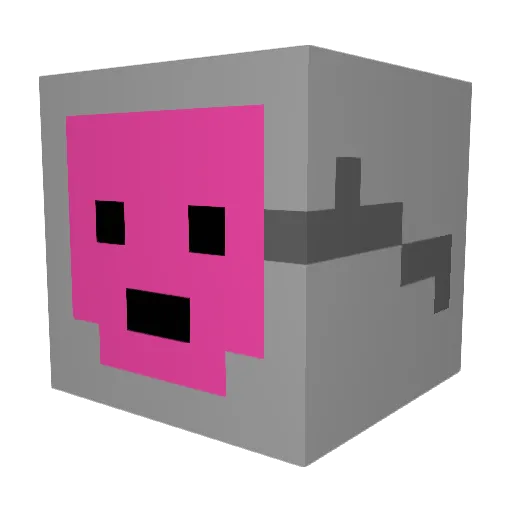 alligatorparty Minecraft avatar head, 3D render