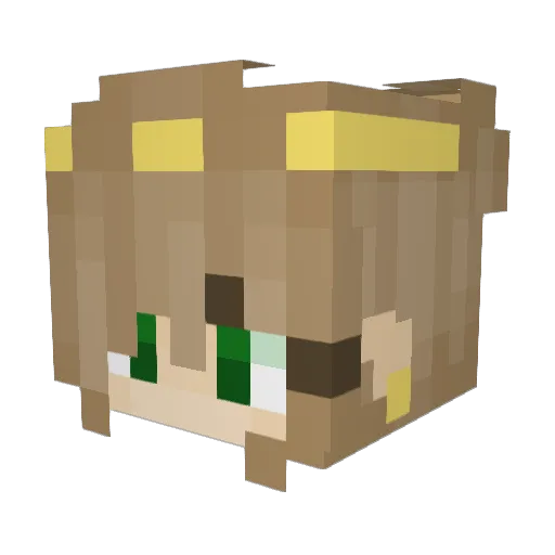 allijayne Minecraft avatar head, 3D render