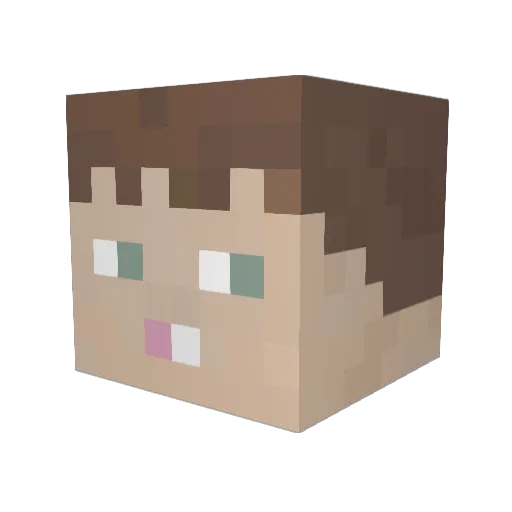 allin4u Minecraft avatar head, 3D render