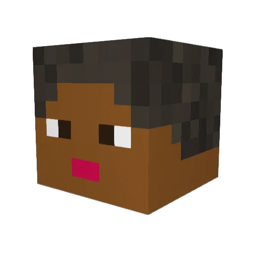 allison6969420 Minecraft avatar head, 3D render