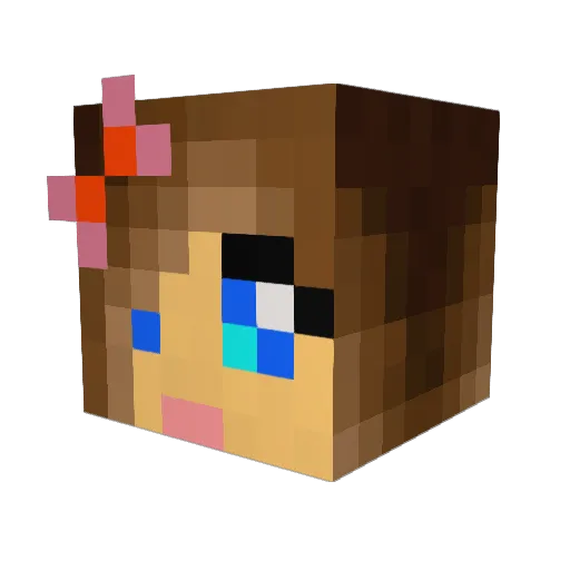 allisonr Minecraft avatar head, 3D render