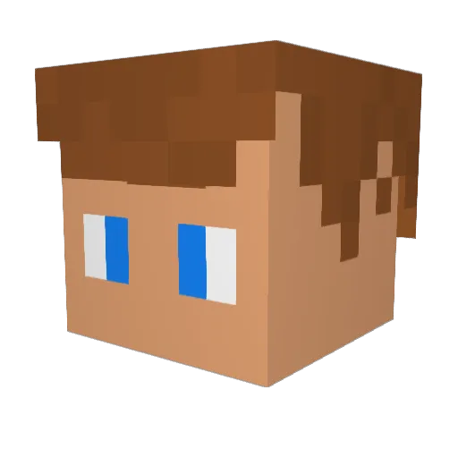 allitor Minecraft avatar head, 3D render