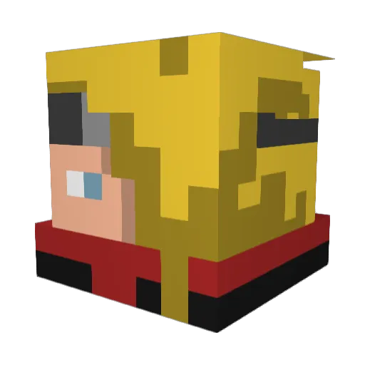 alliviper Minecraft avatar head, 3D render