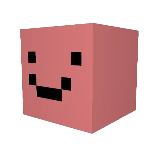 alllf Minecraft avatar head, 3D render