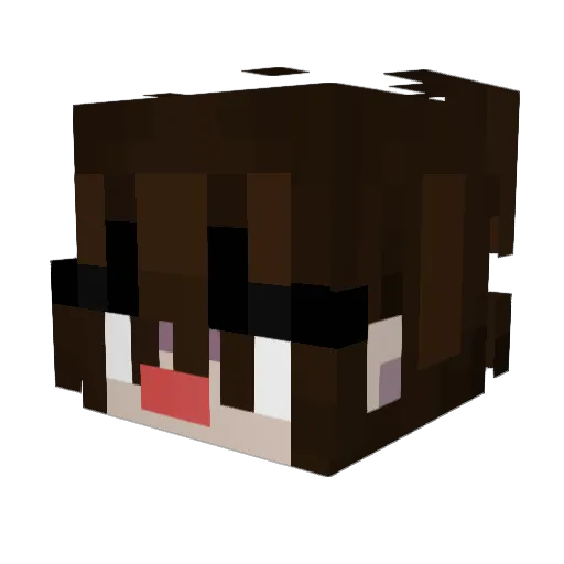 alloali Minecraft avatar head, 3D render