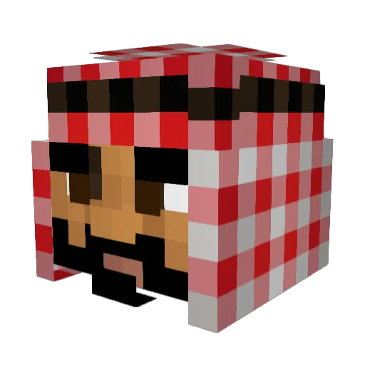 alloihrbummels Minecraft avatar head, 3D render