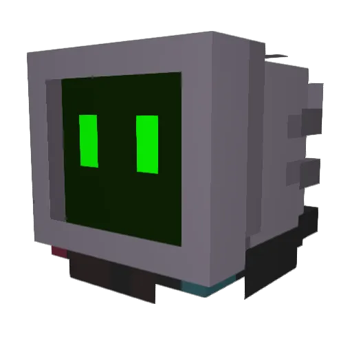allokine Minecraft avatar head, 3D render