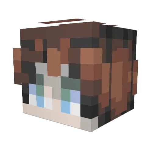 allovier Minecraft avatar head, 3D render