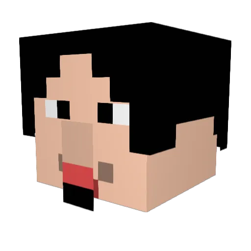 allpe Minecraft avatar head, 3D render