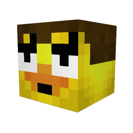 allstarhaze Minecraft avatar head, 3D render