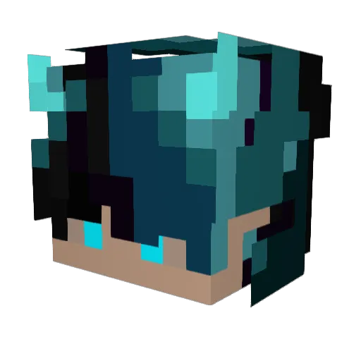 allstylish Minecraft avatar head, 3D render