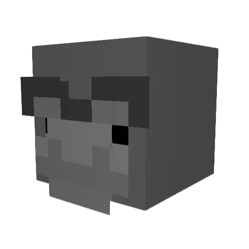 alltamoose Minecraft avatar head, 3D render